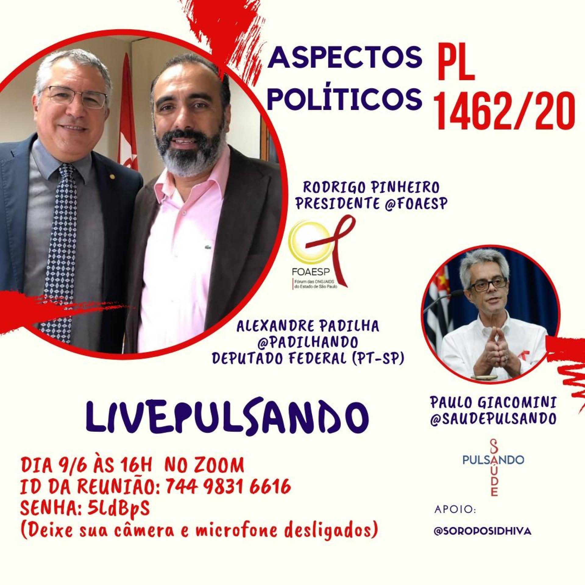 LivePulsando: Padilha e Pinheiro falam de PL 1462/20