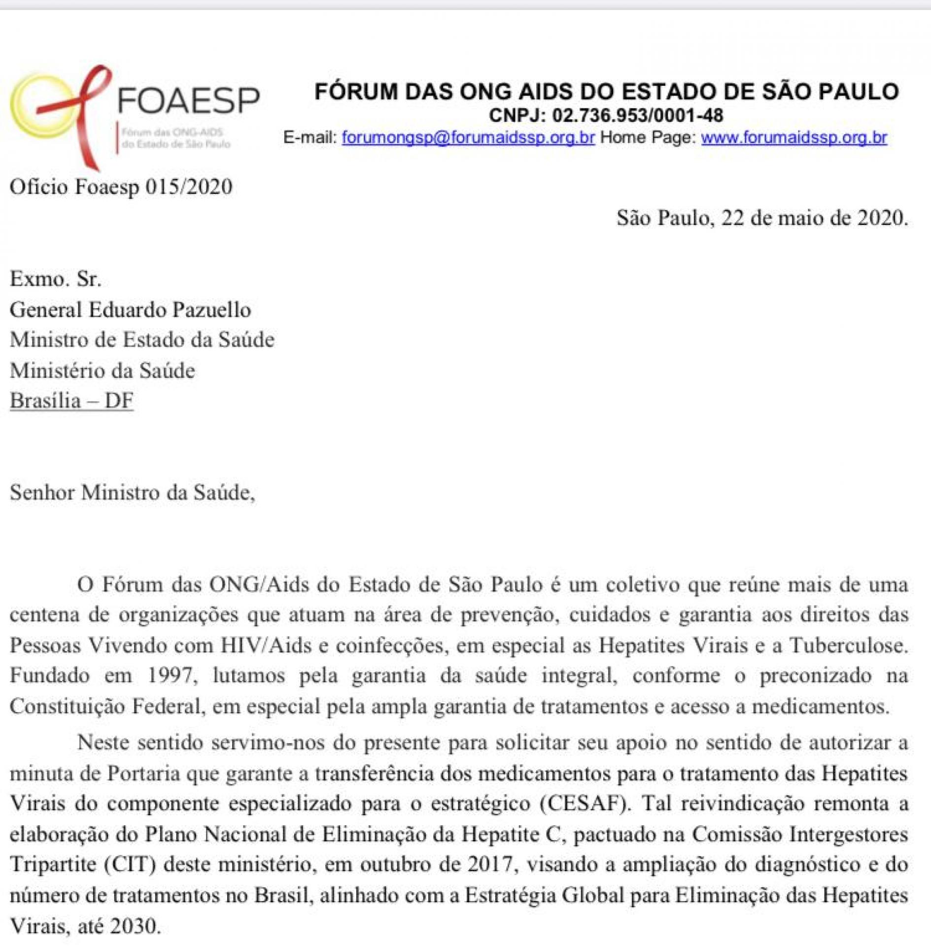 Brasil muda compra do tratamento da hepatite C; Foaesp comemora incidência