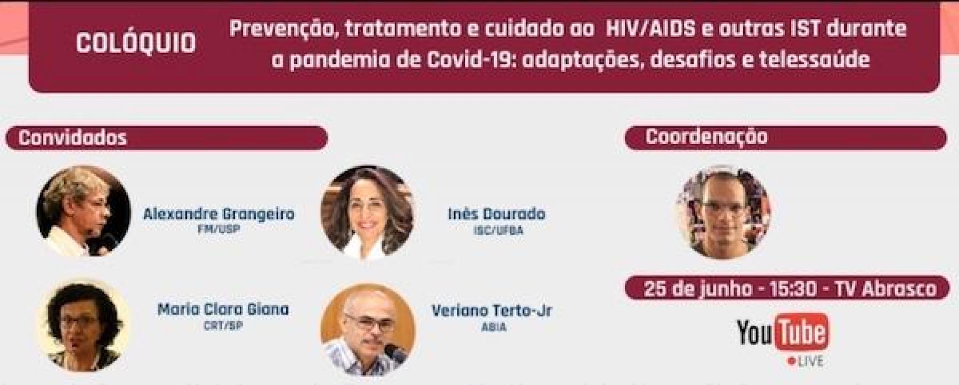 Covid-19: Prevenção, tratamento e cuidado do HIV entram na pauta da TV Abrasco