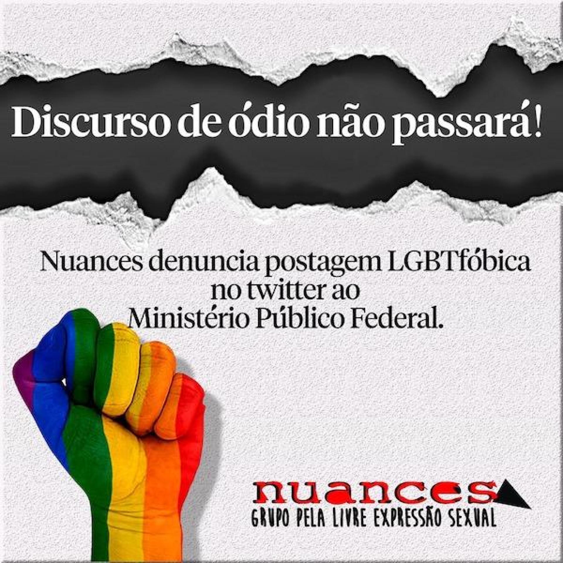 Nuances denuncia perfil homofóbico ao MPF