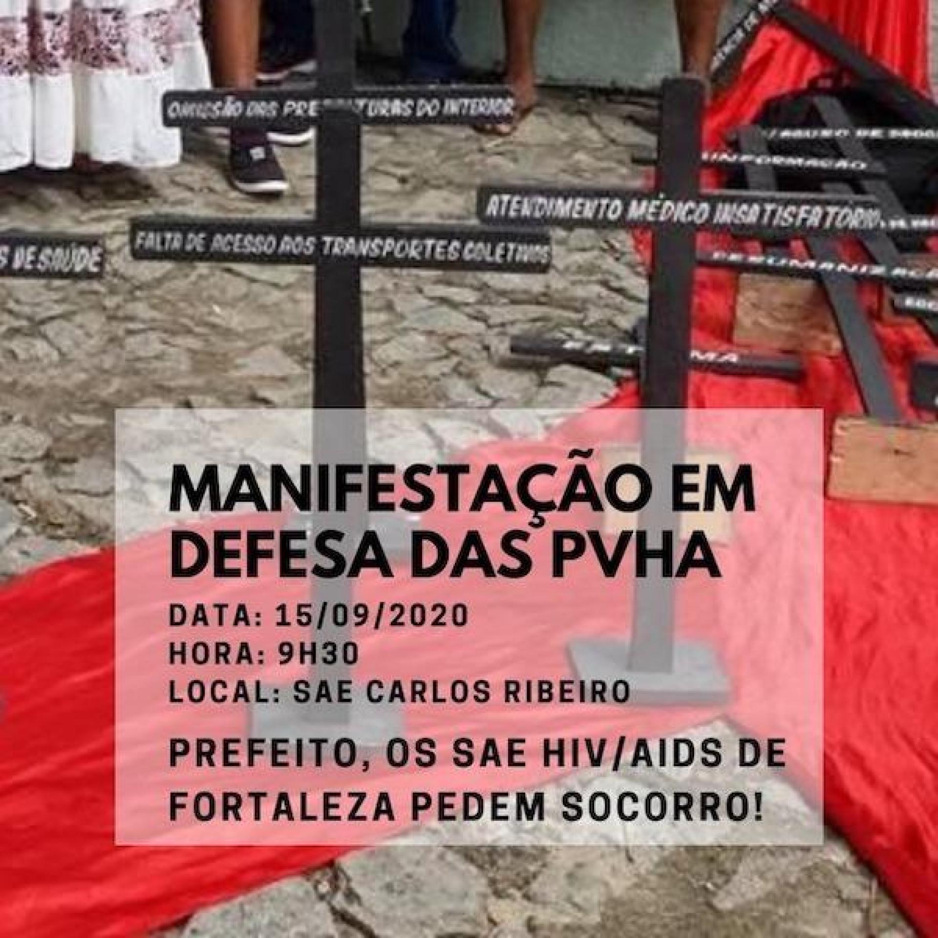 RNP+ Ceará convoca manifestação para garantir tratamento das PVHA em Fortaleza